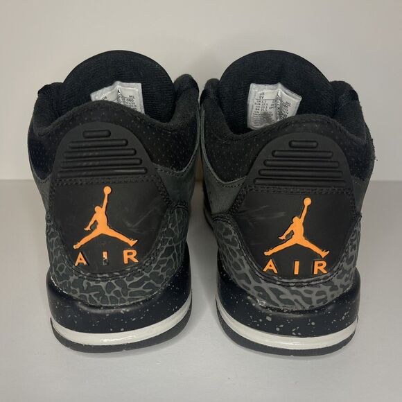 Nike Air Jordan Retro 3 Fear Pack Grey Orange DM0966-080 Preschool Boys Size 5Y - Picture 3 of 7